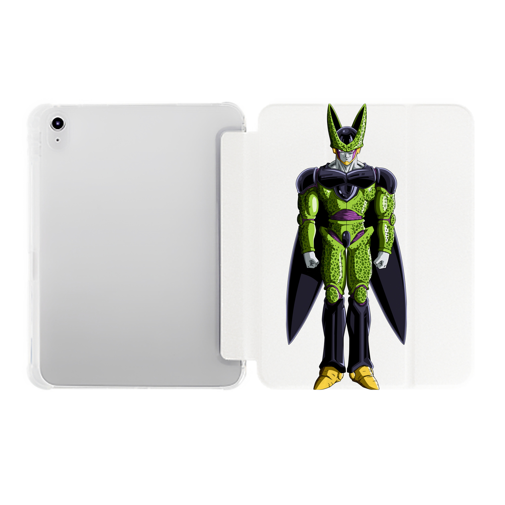 （画像用） ドラゴンボール セル DRAGON BALL Cell IPad ケース ペン収納付き 三つ折りスタンド PUレザー×シリコン 対応機種9.5/10.5/10.9インチ